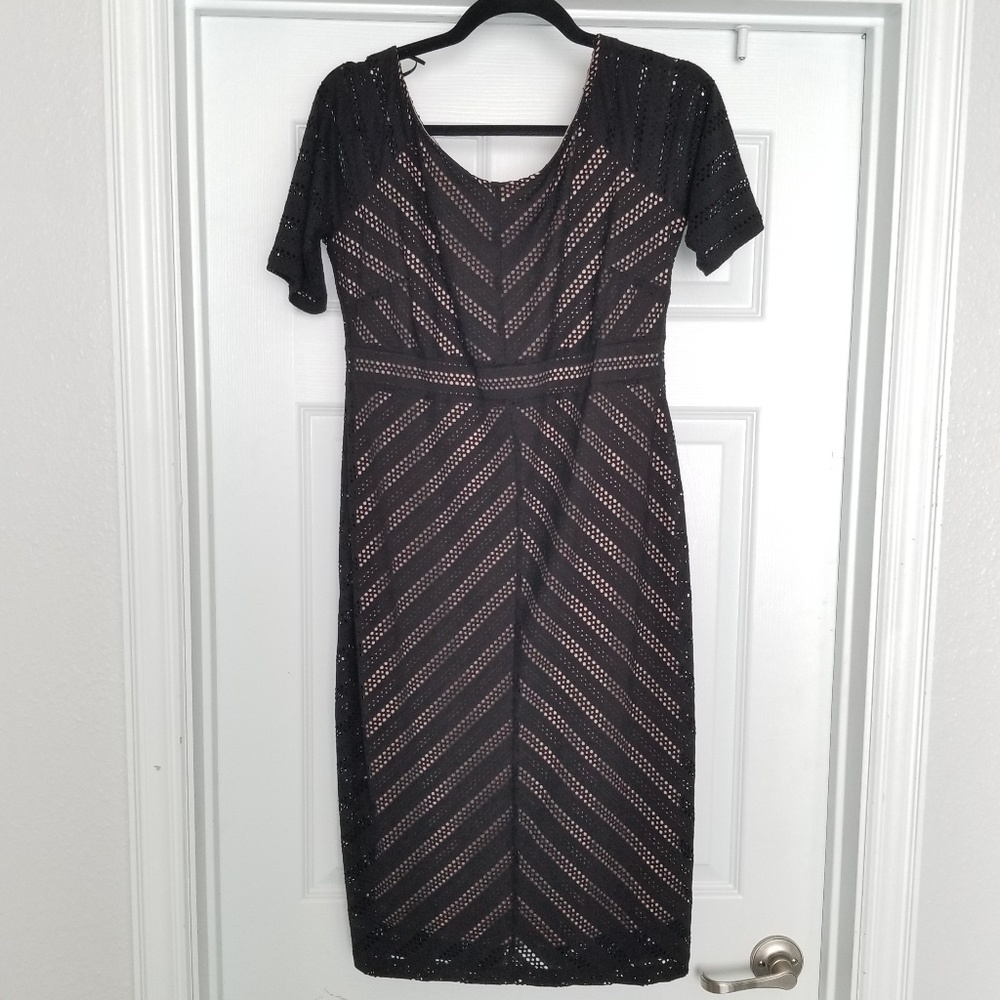 Motherhood Maternity black and nude dress